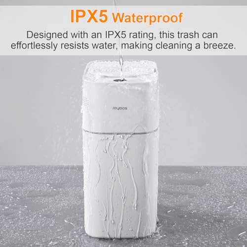 White 3.5 Gallon Motion Sensor Plastic Trash Can with Lid E342