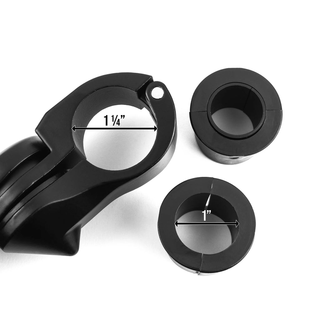 Black Angled Adjustable Highway Foot Peg Mounting Kit, 1 Pair Z25038