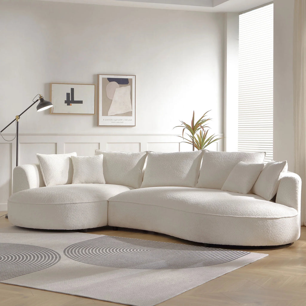 Modern Vintage Velvet Sectional Sofa with Chaise Y28384