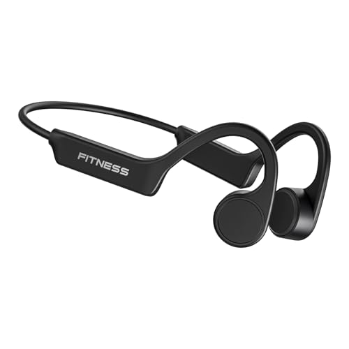 Bone Conduction Open Ear Bluetooth Headphones with Mic, IPX6 Waterproof, Black A249