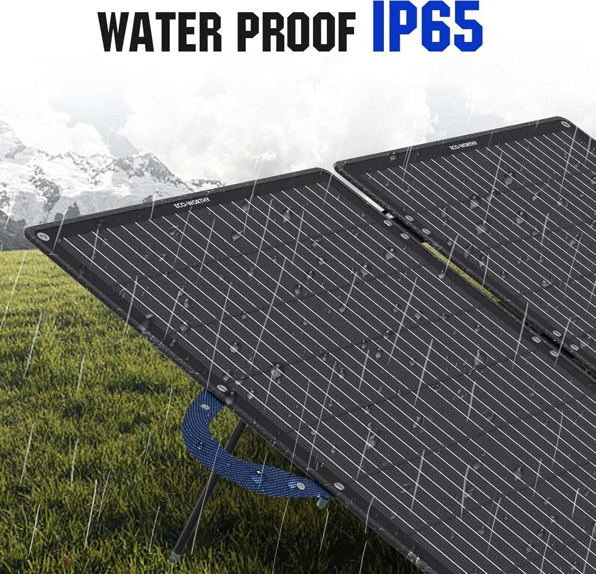 100W Portable Foldable Solar Panel Kit with Adjustable Kickstand H74920