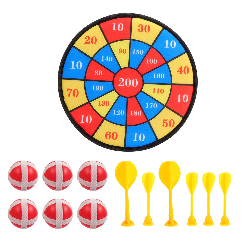 13Pcs Kids Sticky Balls Darts Board Toys E269638