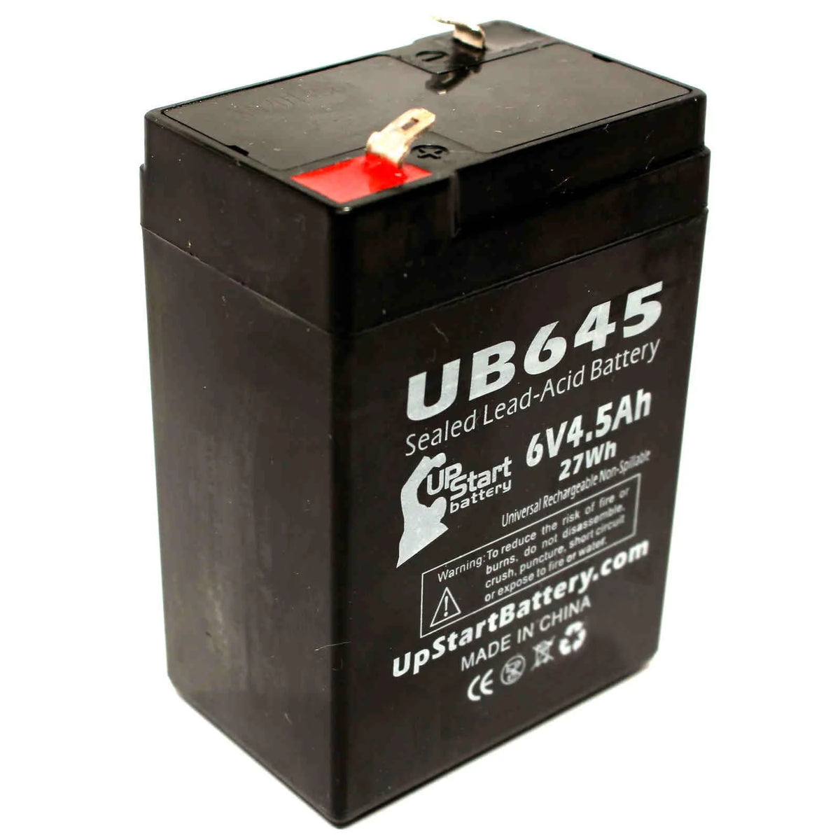 6V 4.5Ah Sealed Lead Acid Battery 5 Pack with Terminal Adapters Y546964