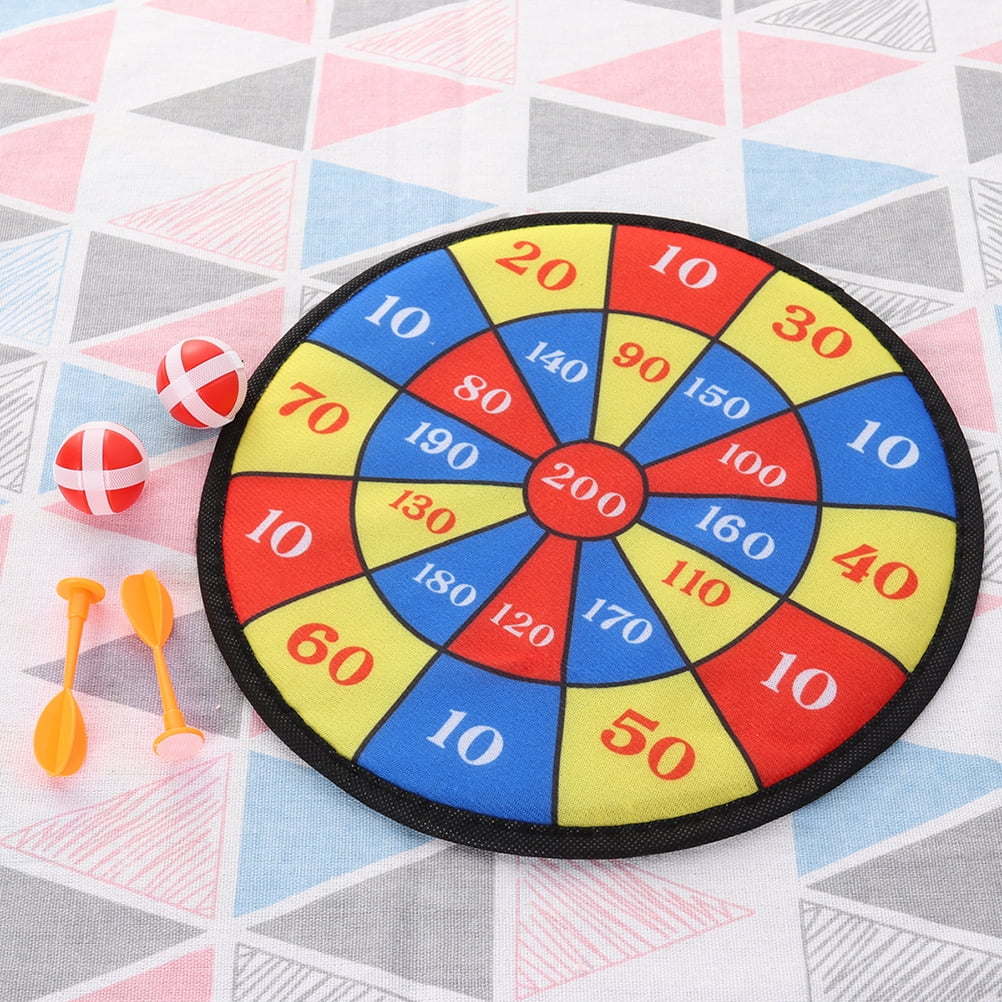 Self-adhesive Dartboard Toy Set with Darts Target, 2pcs Balls, 2pcs Darts H8039