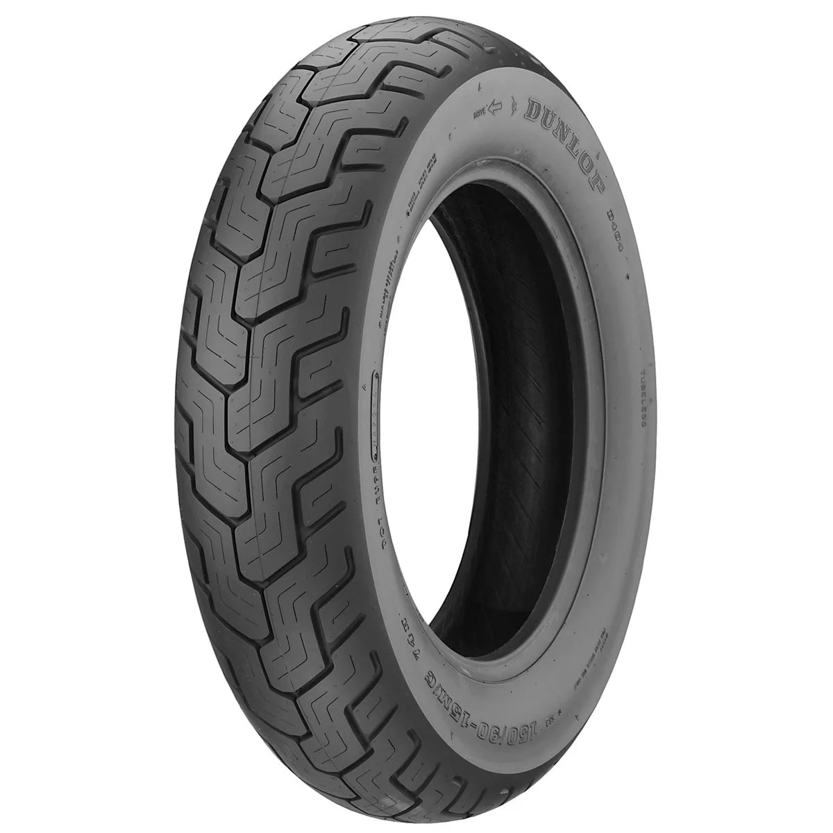 Rear Motorcycle Tire 130/90-15 Black Wall B249100