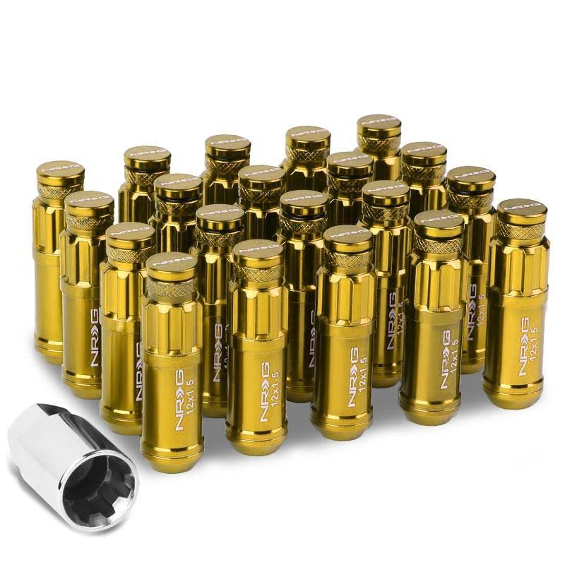 21 PC Chrome Gold Steel Lug Nut Set L293050