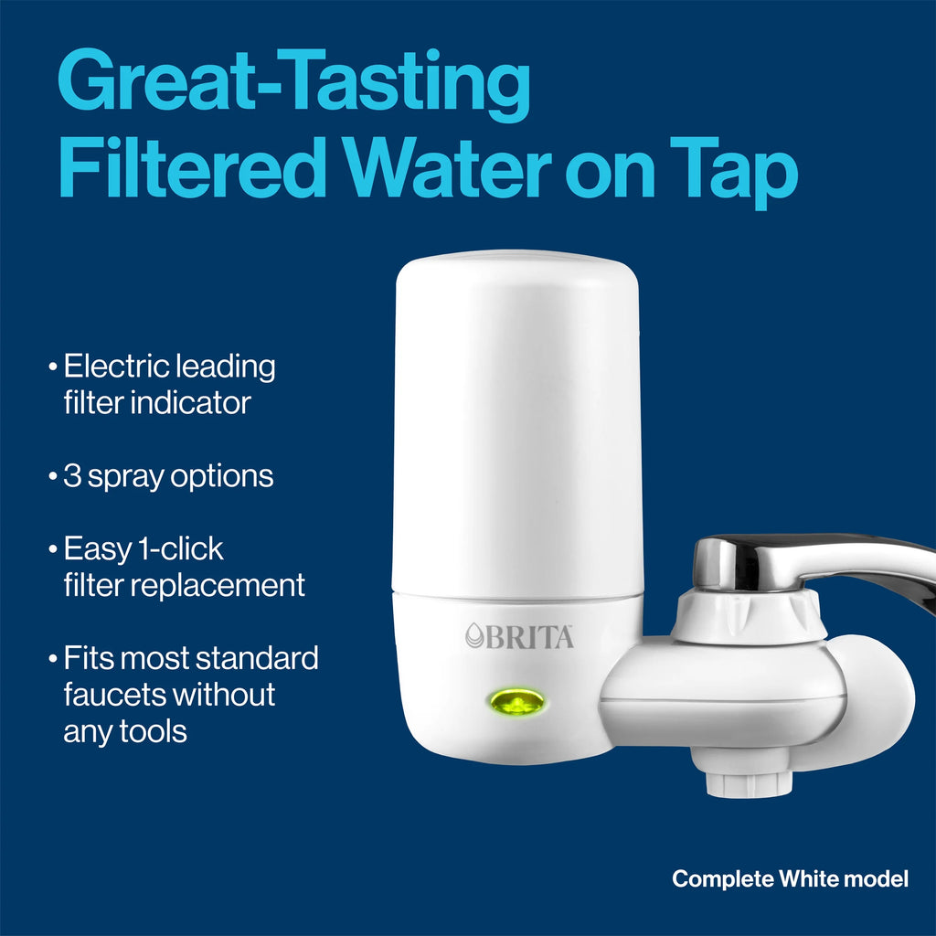 White Faucet Mount Water Filter A48131