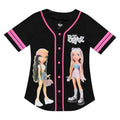 Black White Ladies Baseball Jersey F732493