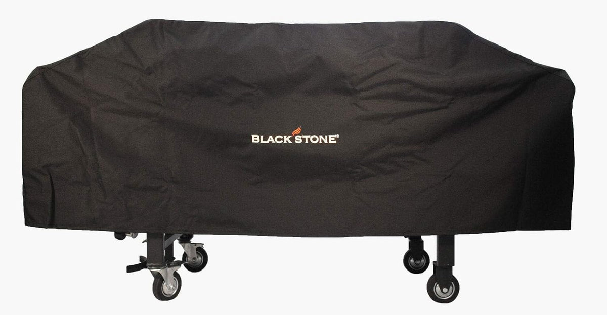 Blackstone 600D Polyester Heavy Duty Flat Top Gas Grill Cover, Black & 8 Pieces Flat Top Grill Accessories Cleaner Tool Set, Black Pack of 2 V24432