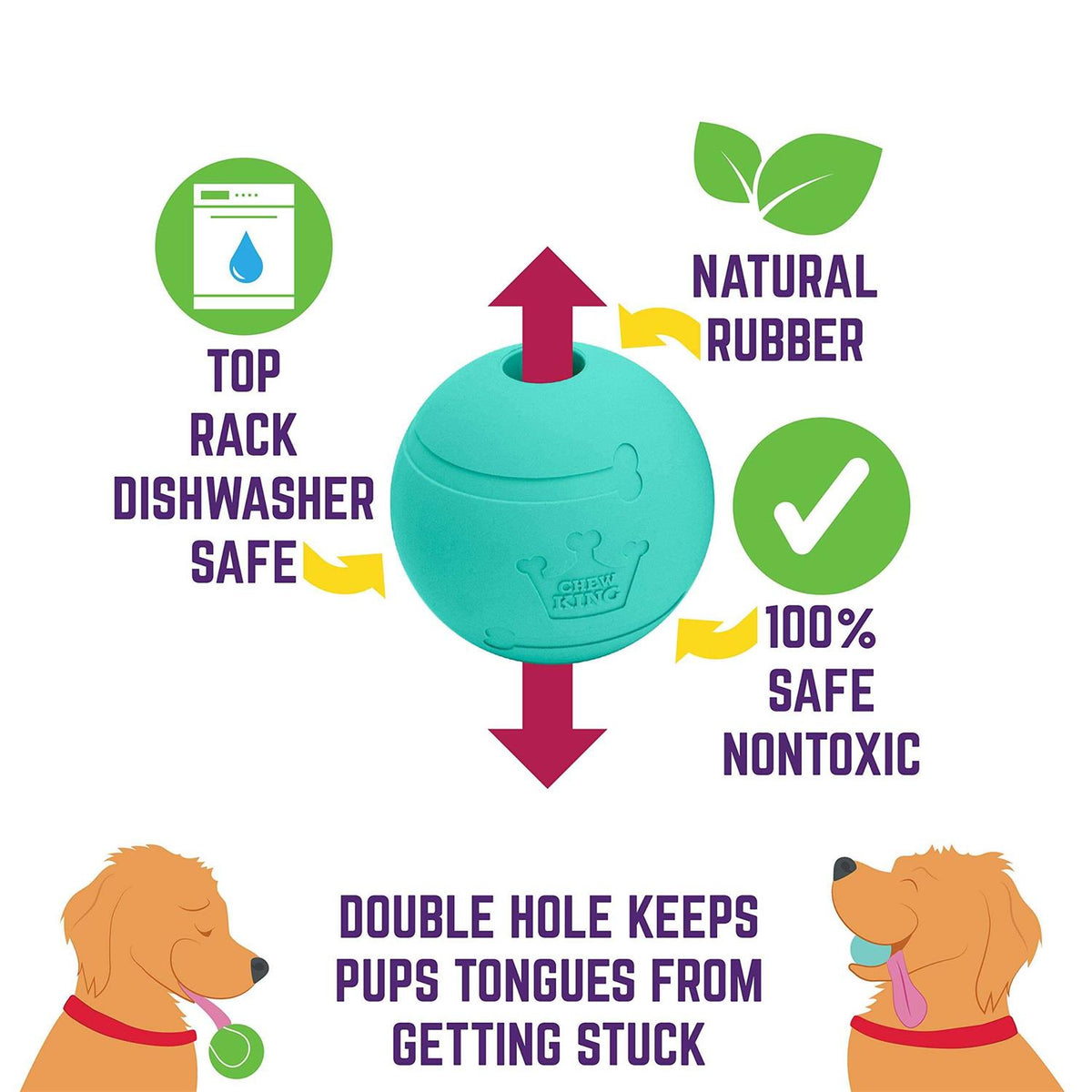 2.5 Durable Rubber Fetch Balls Dog Toy M788