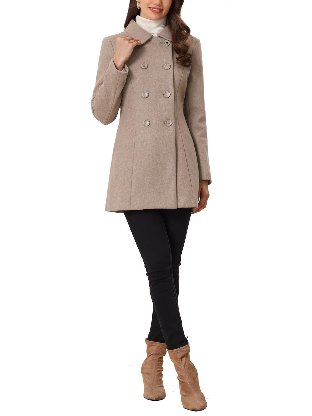 Dark Beige Double Breasted Trench Coat X515
