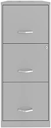 3 Drawer Vertical Metal File Cabinet with Lock Pearl White Q231375