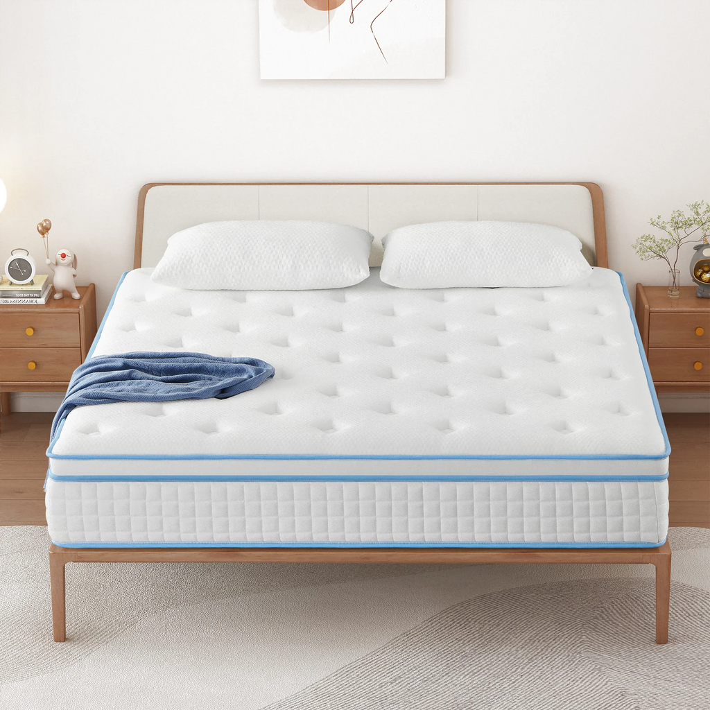 Queen 14 Inch Hybrid Gel Memory Foam Pocket Innerspring Mattress O7322
