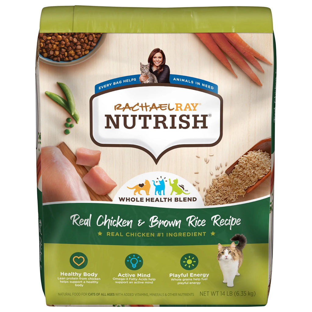 Chicken & Brown Rice Recipe Dry Cat Food 14-Pound Bag C79930