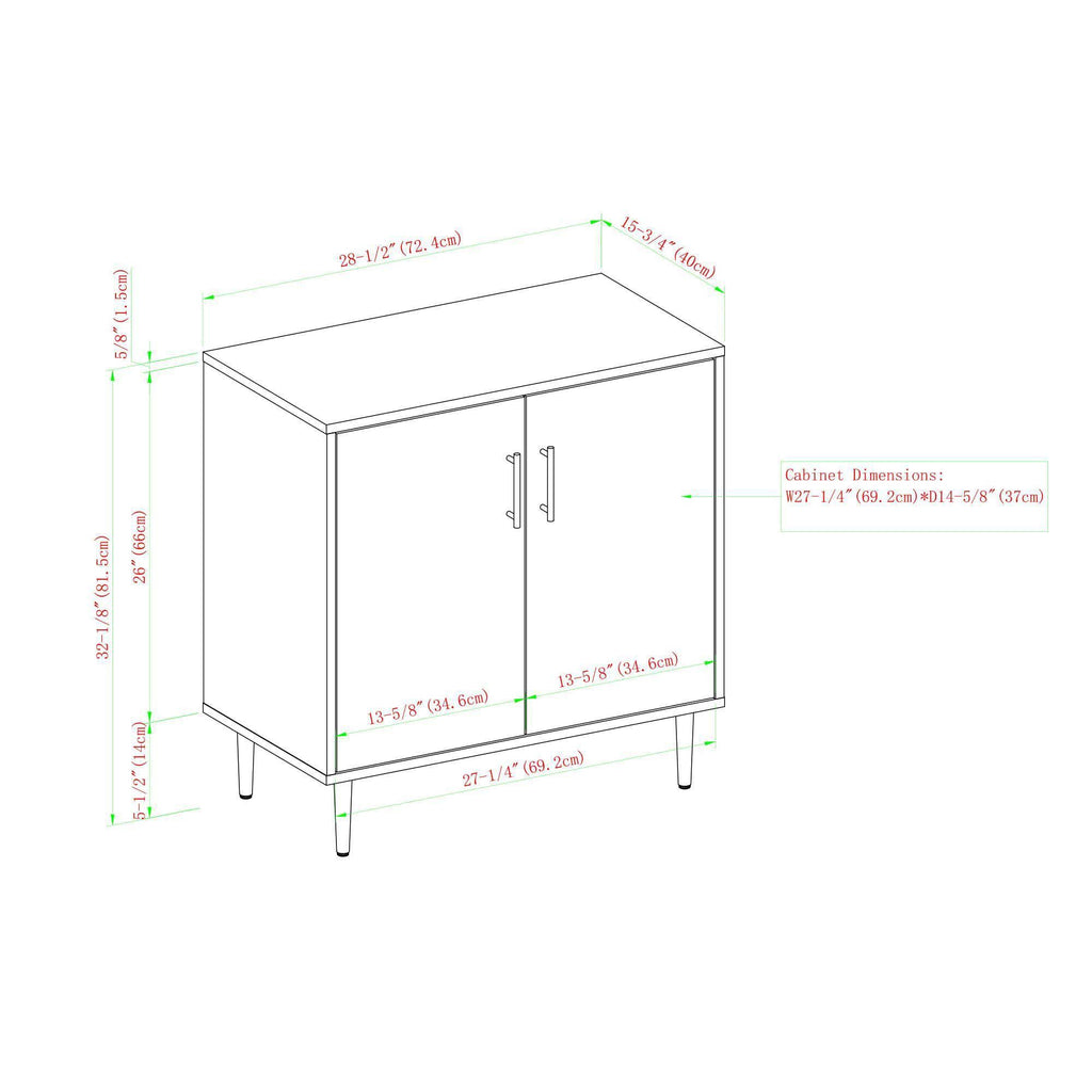 Solid Black Accent Cabinet I813