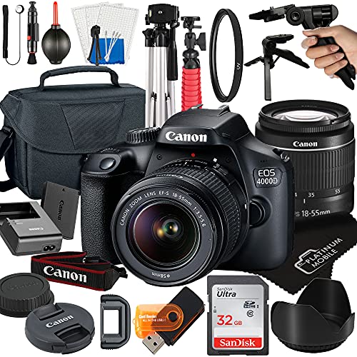Black DSLR Camera with 18-55mm Lens and 21pc Bundle O15379
