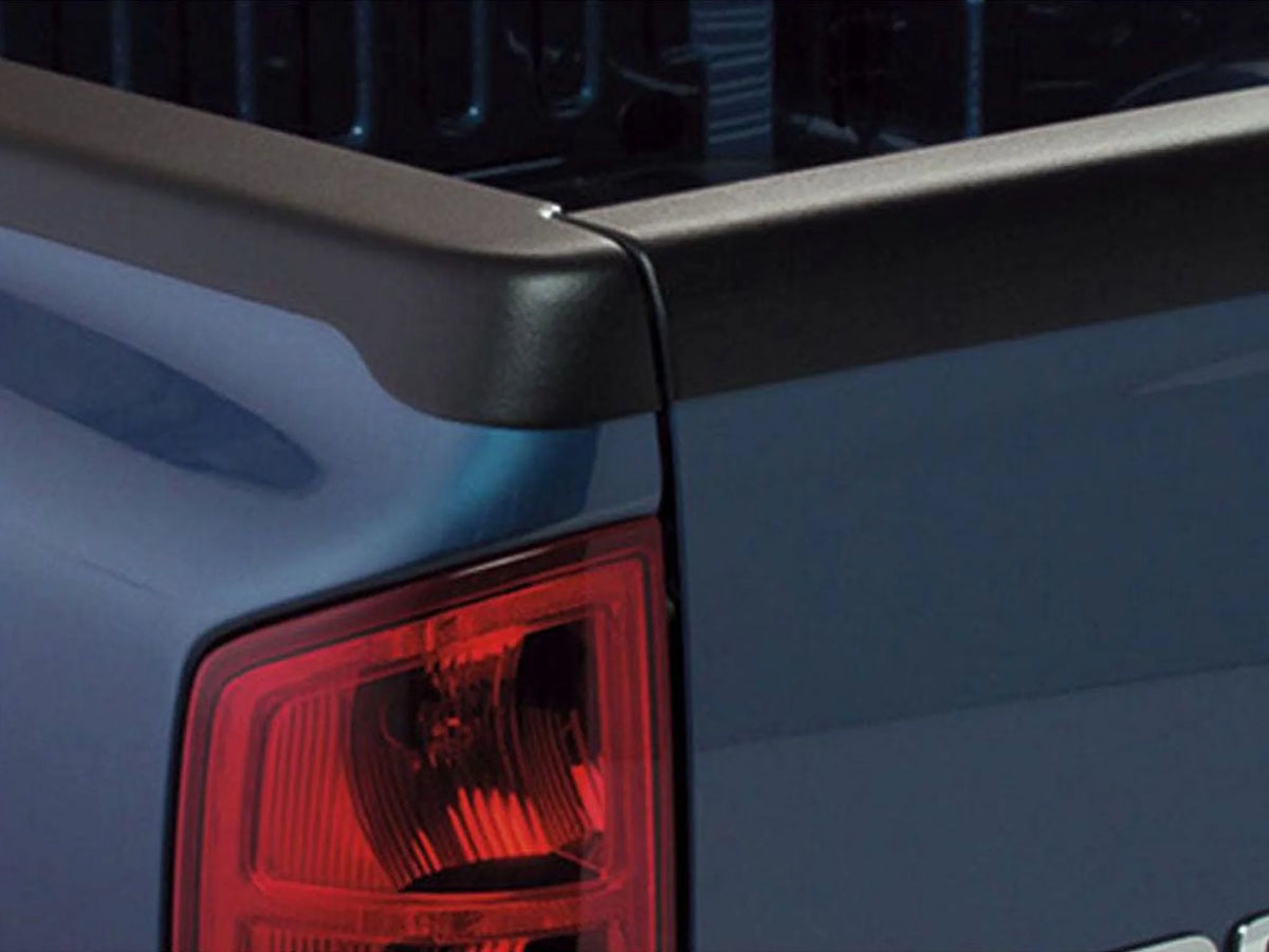 Black Smooth BedRail Caps with Stake Holes, 2-Pc Q1021