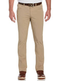 Khaki Heather Beige Cotton Polyester Elastane 5-Pocket Pant Q4378