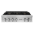 36 in. Gas Rangetop with 6 Brass Burners C291