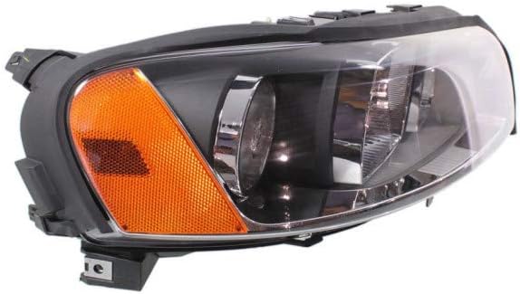 Headlight Pair for Volvo S60 2005-2009 with Bulbs Black Housing N46939