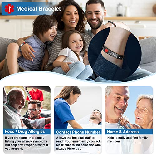 Medical Alert Bracelets Stainless Steel H90891