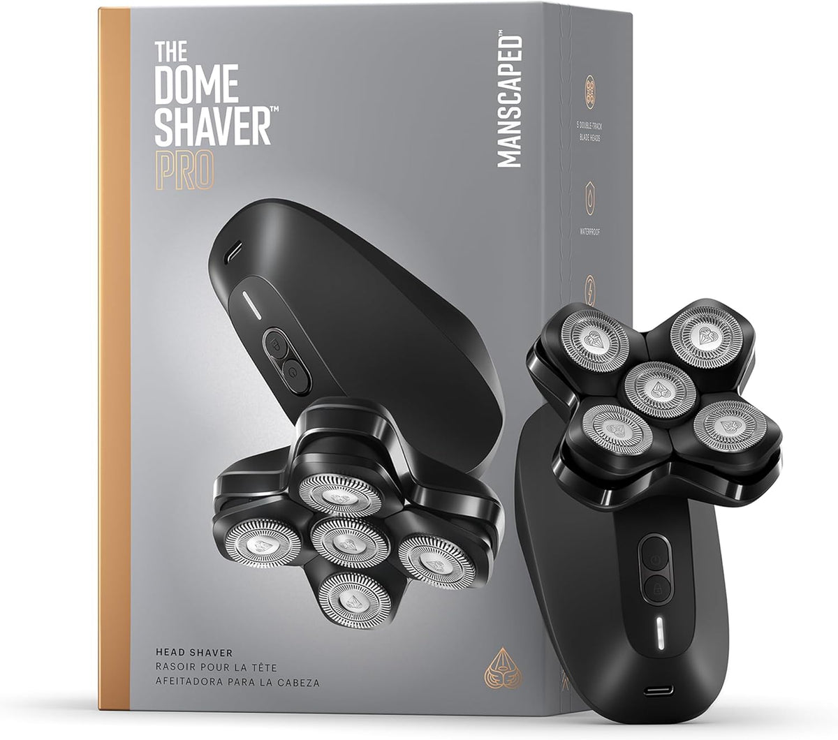 Waterproof Head Shaver with Five Rotary Blade Z722