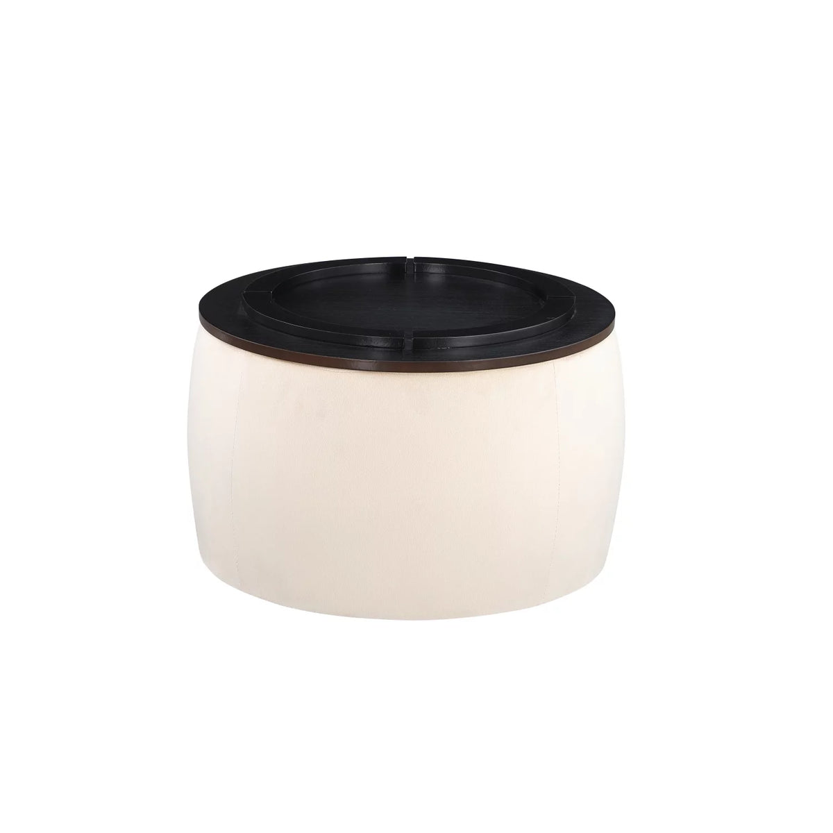 Modern Round Coffee Table and Ottoman Set with Storage O4847
