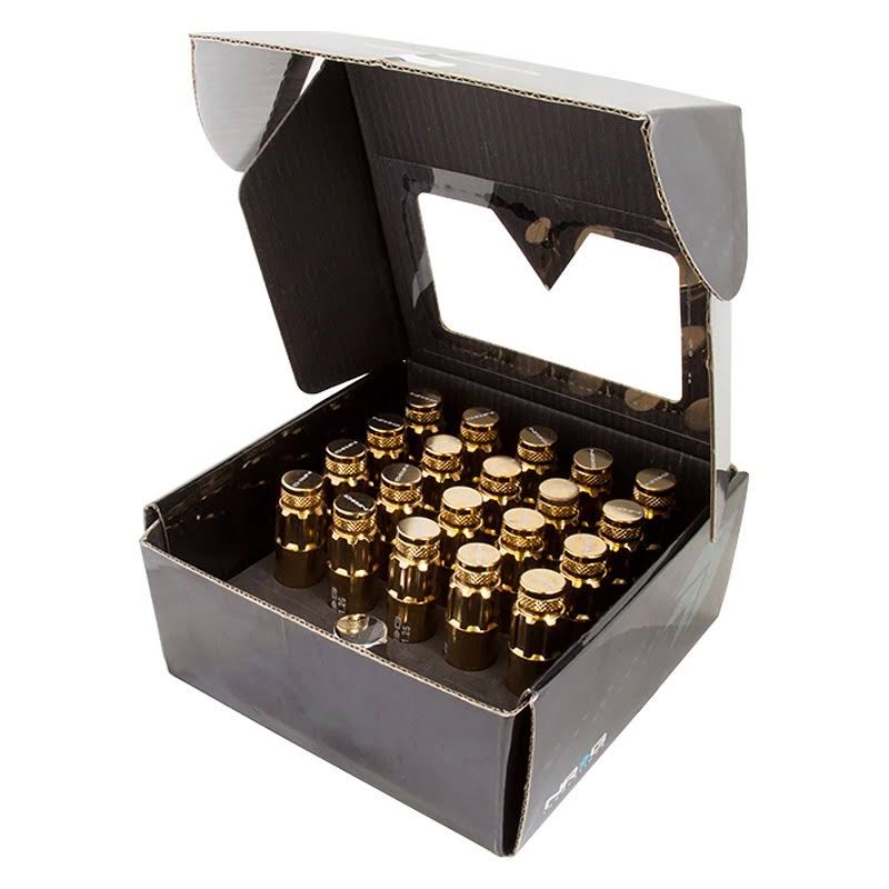 21 PC Chrome Gold Steel Lug Nut Set L293050