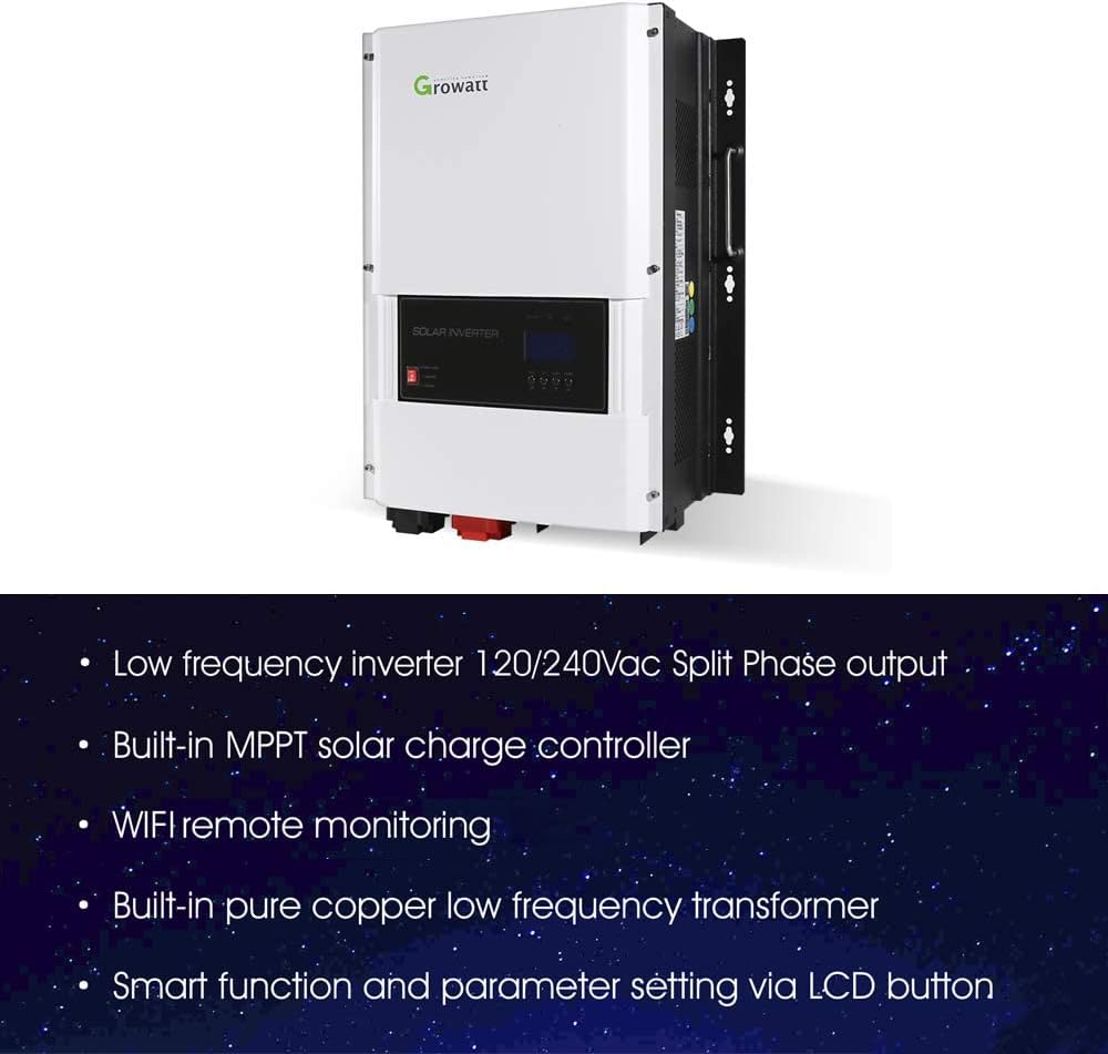 Split Phase Solar Inverter 48V 6kW 120/240V Pure Sine Wave Inverter I27756