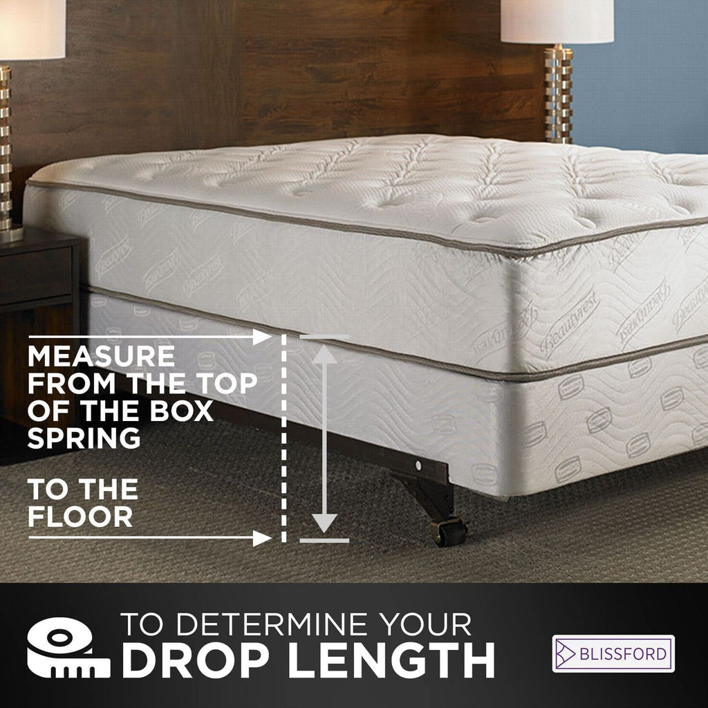 Queen White 21" Drop Ruffled Bed Skirt K8336