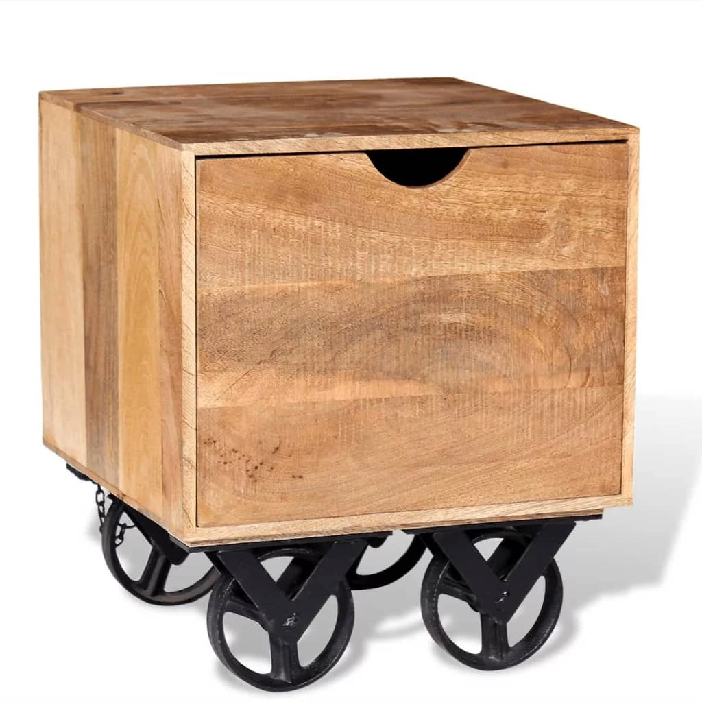 Mango Wood Side Table with Drawer K559278