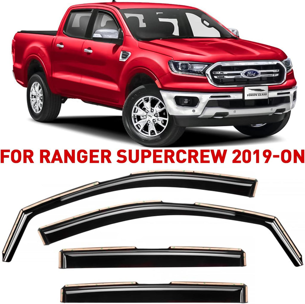 4 Pieces In-Channel Window Deflectors for Trucks B3606