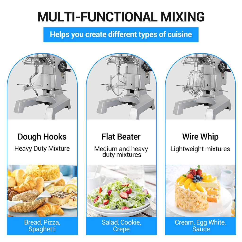 3-Speed Commercial Stand Mixer 10qt 500W X752581
