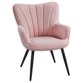 Pink Upholstered Fabric Accent Chair N41612