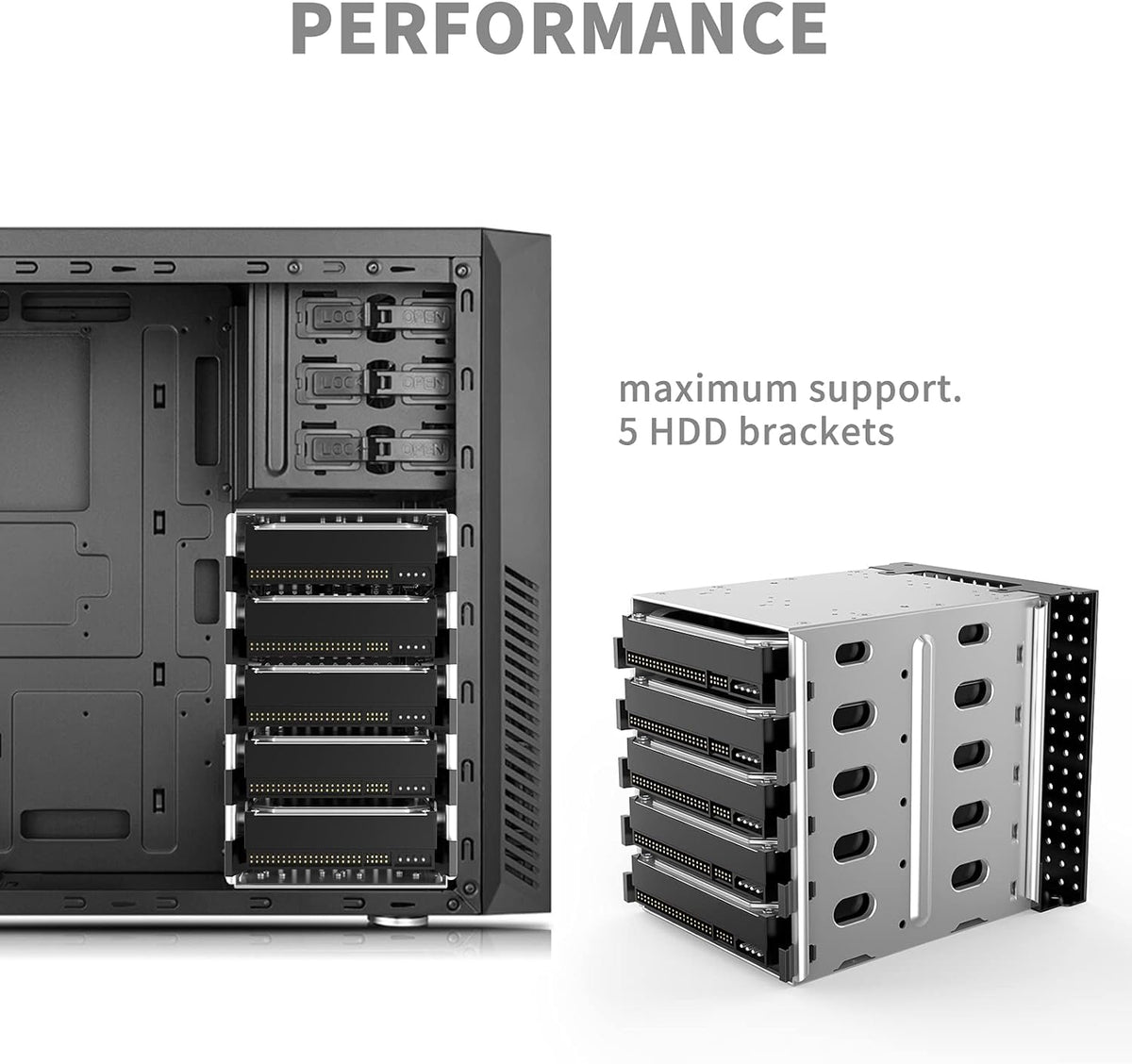 Stainless Steel Hard Drive Cage Tray Rack Z8572