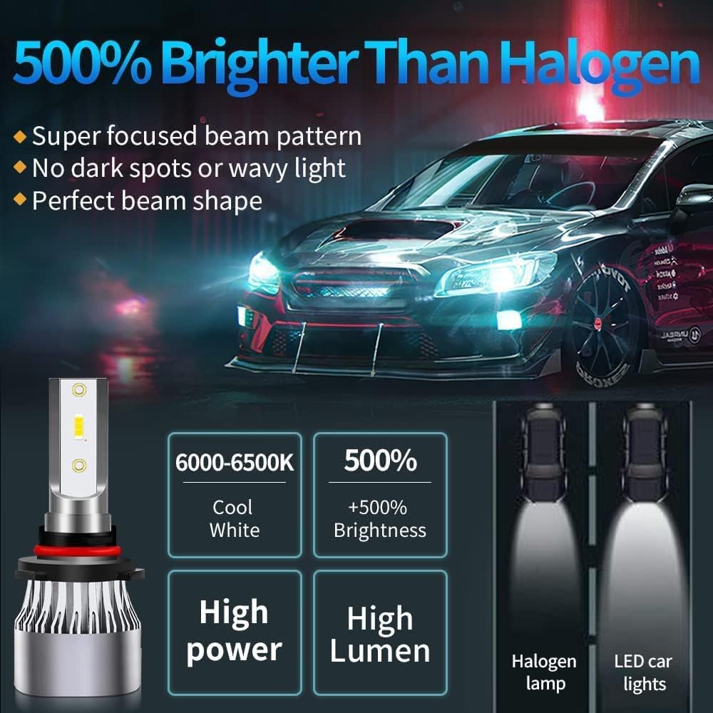 LED Headlight Bulbs Combo 240W 30000LM 6500K Cool White, Pack of 4 Pack of 2 X75151