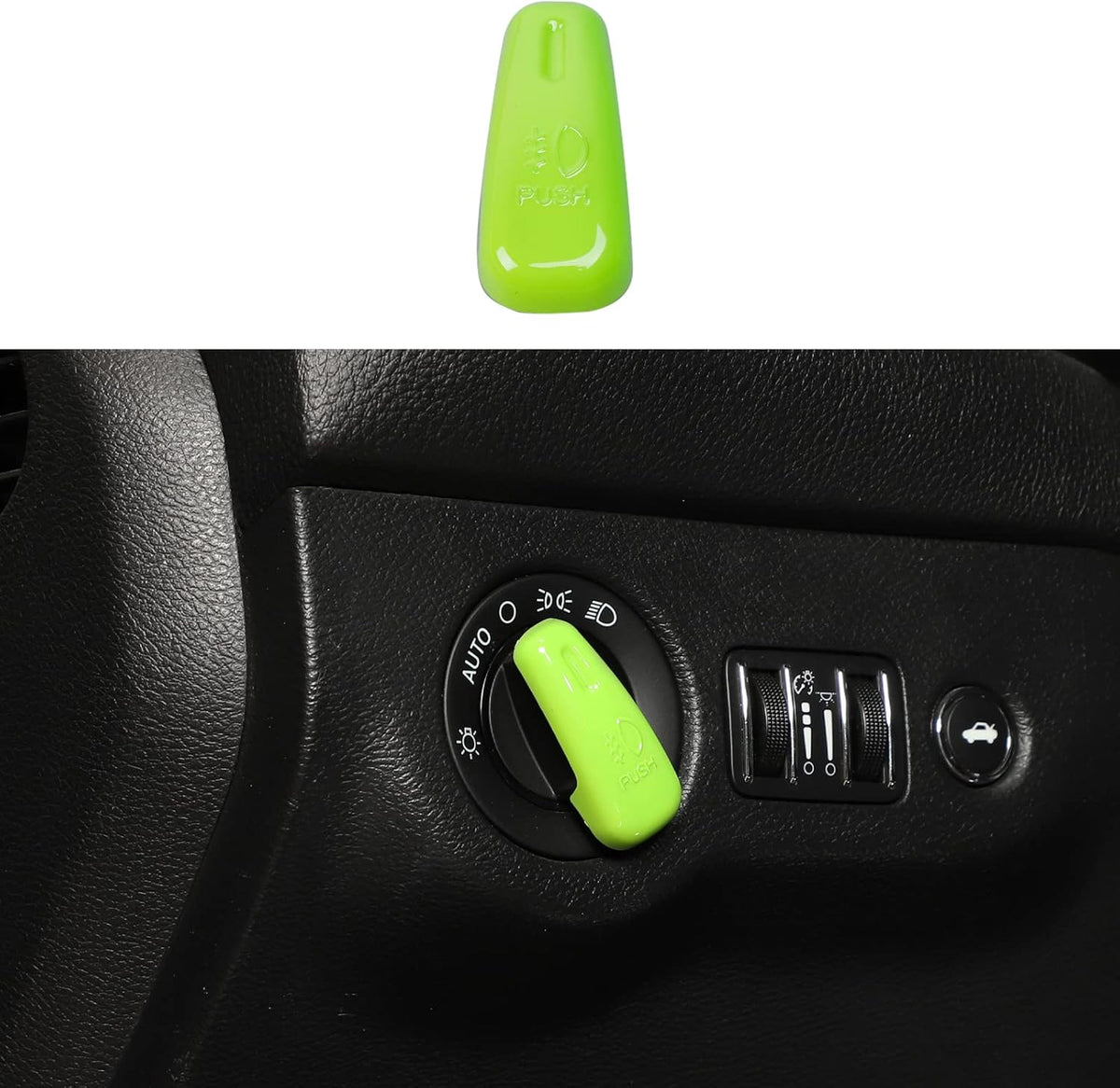 Headlight Control Switch Knob Cover Trim (Red) J3035