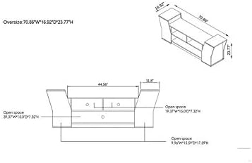 Modern Wood TV Stand in Wenge and White Z445