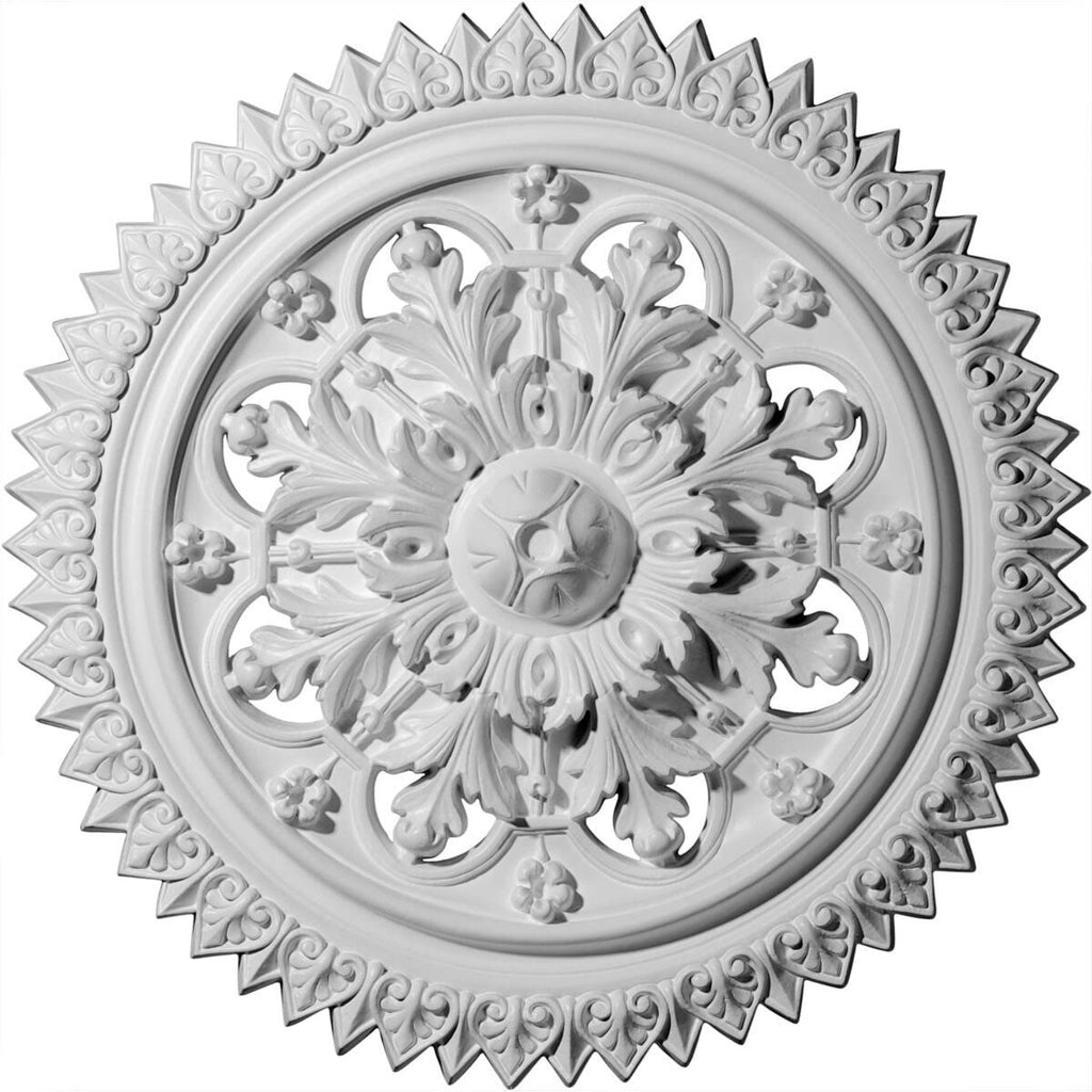 21 5/8 inch x 2 1/2 inch Hand-Painted Hickory Ceiling Medallion R70945
