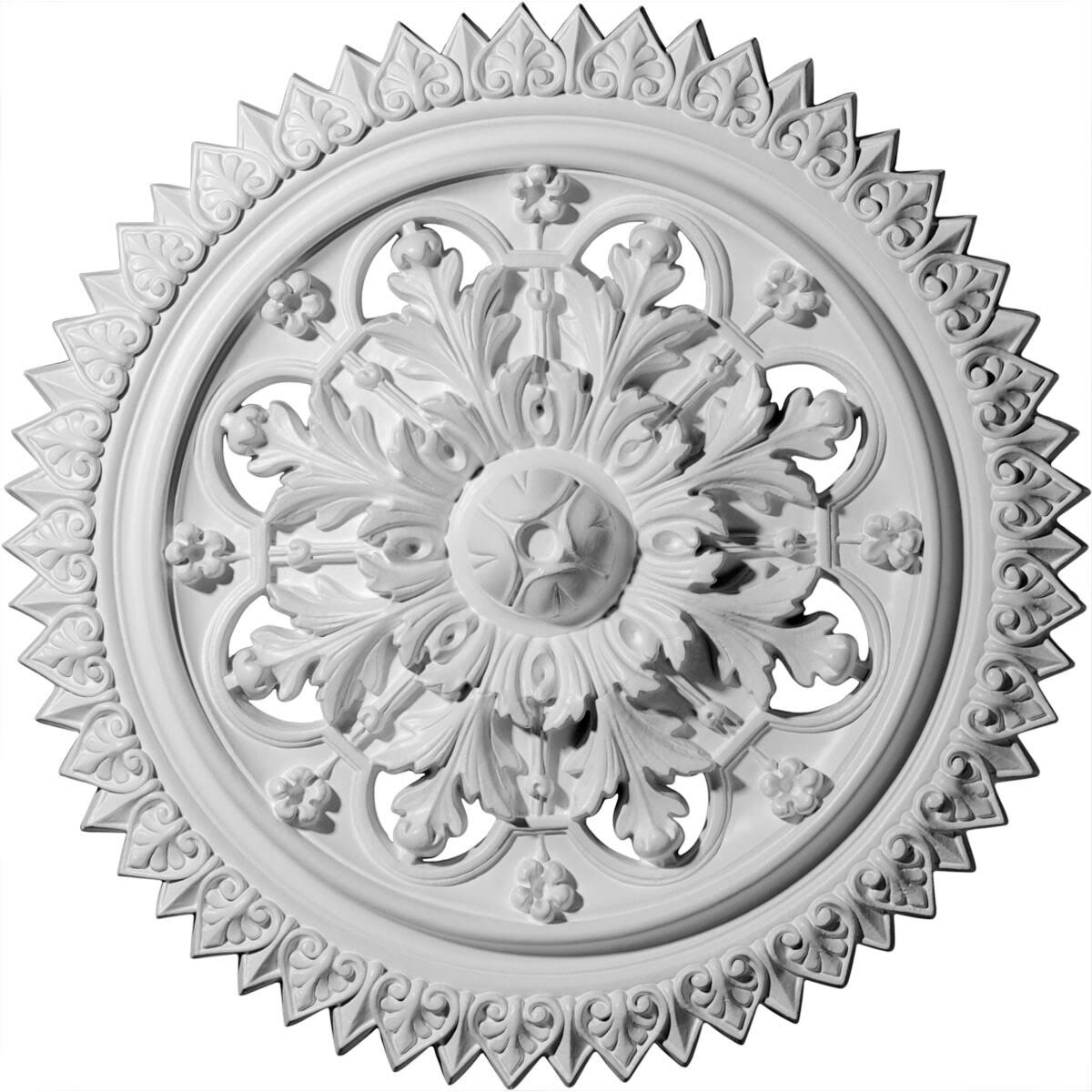 21 5/8 inch x 2 1/2 inch Hand-Painted Hickory Ceiling Medallion R70945