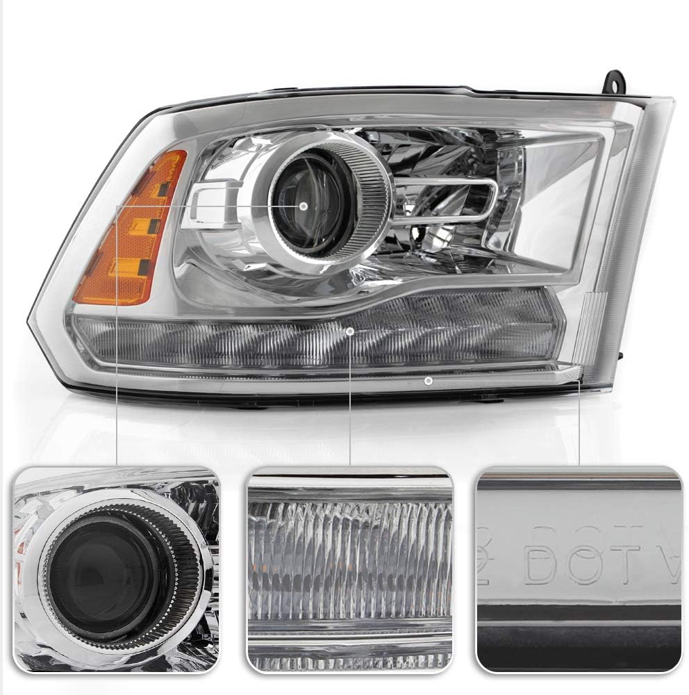 Chrome Trim Headlight Passenger Side Y842