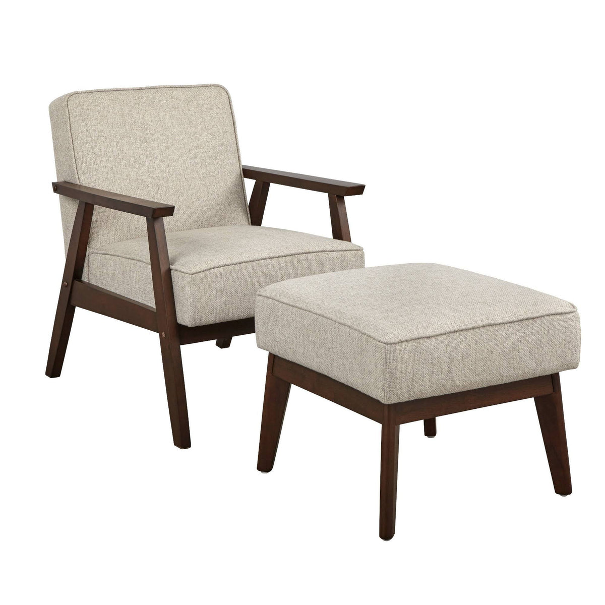 Sonia Chair & Ottoman Gray F17480