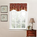 Crimson 52" x 16" Scalloped Valance Rod Pocket Window Curtain Y808