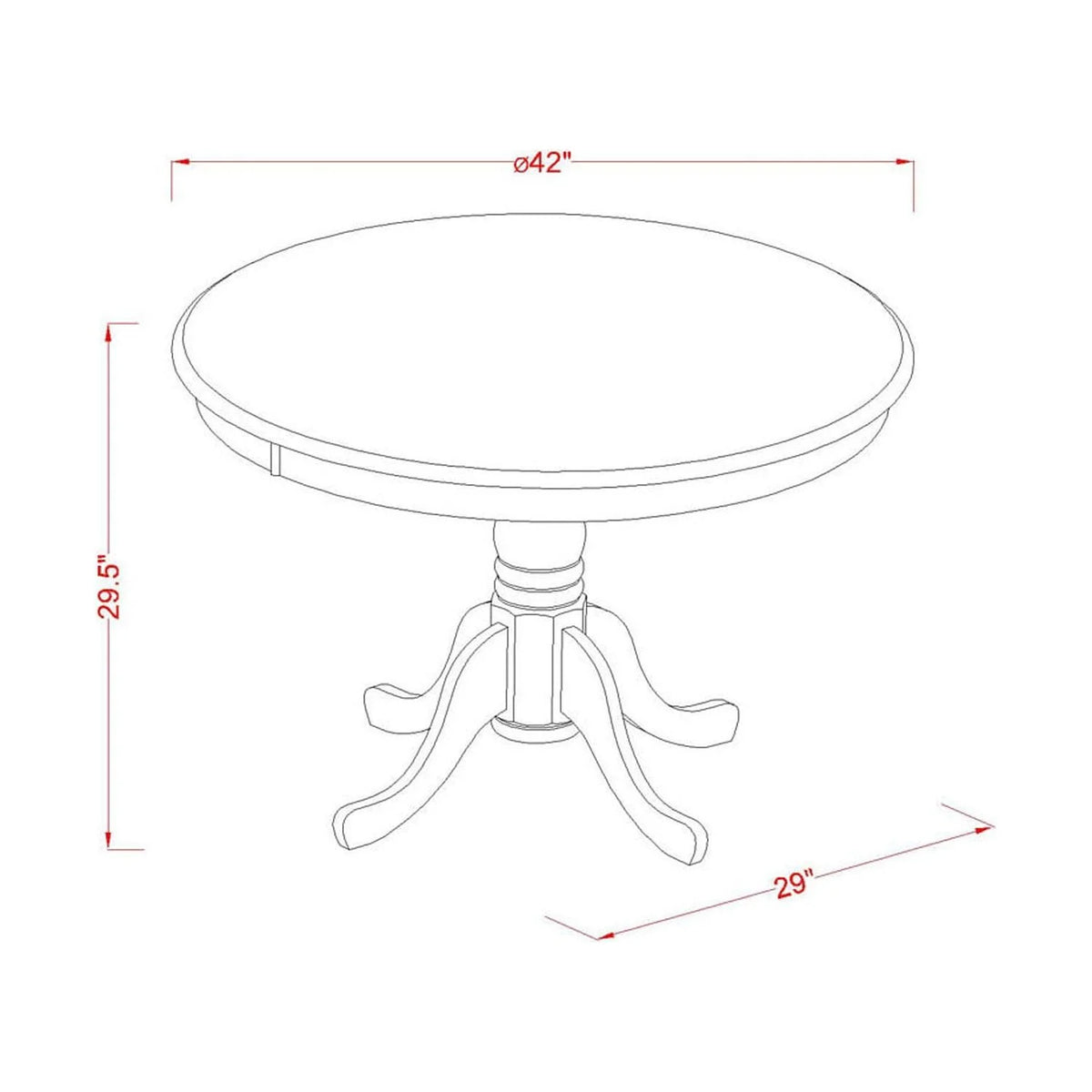 5-Piece Dining Room Table Set with 4 Chairs B968538