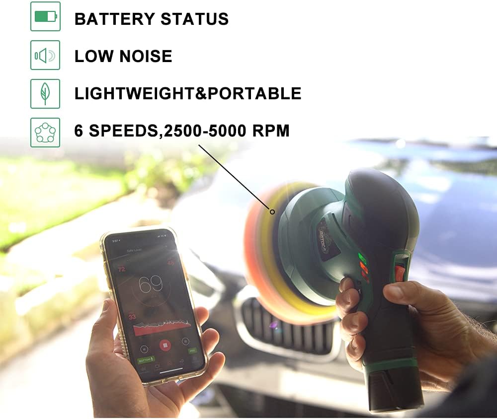 Cordless Car Buffer Polisher with 12V Lithium Rechargeable Battery H2165