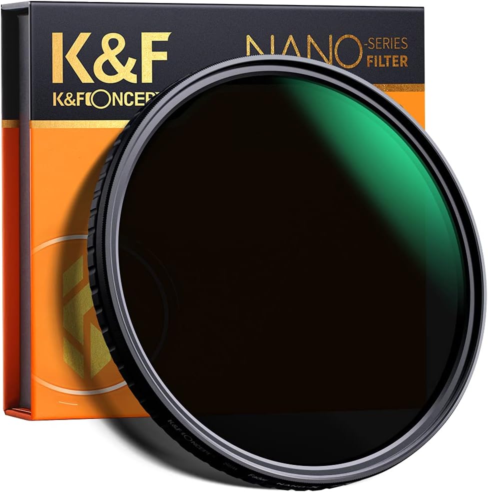 58mm Variable ND Filter ND2-ND32 Camera Lens Filter, 28 Multi-Layer Coatings, Pack of 2 C604534