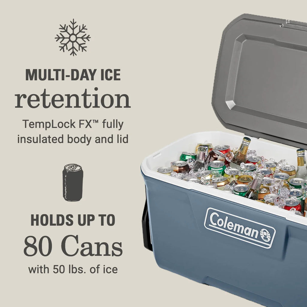 100QT Hard Chest Wheeled Cooler, Lakeside Blue Y812