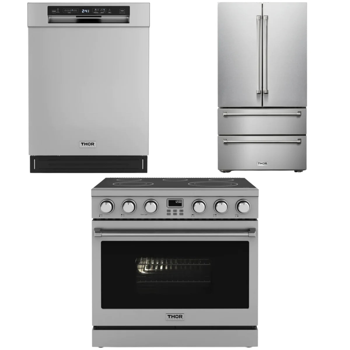 36 Electric Range, Refrigerator and Dishwasher L446