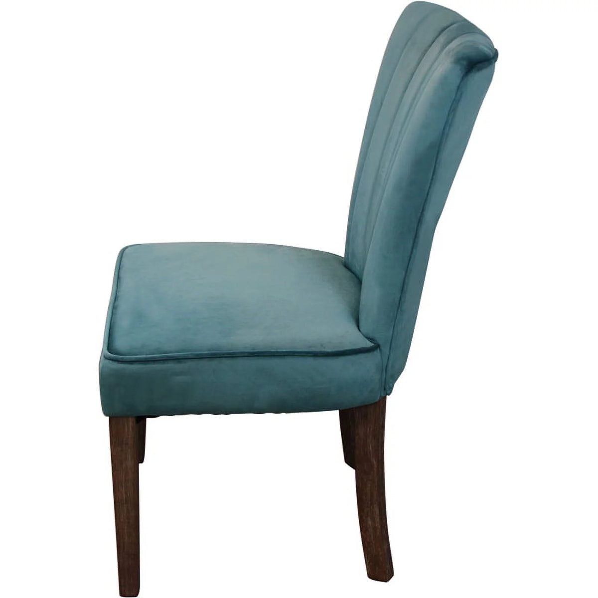 Dining Table Set with Solid Wood Round Table and 6 Chairs in Teal N165