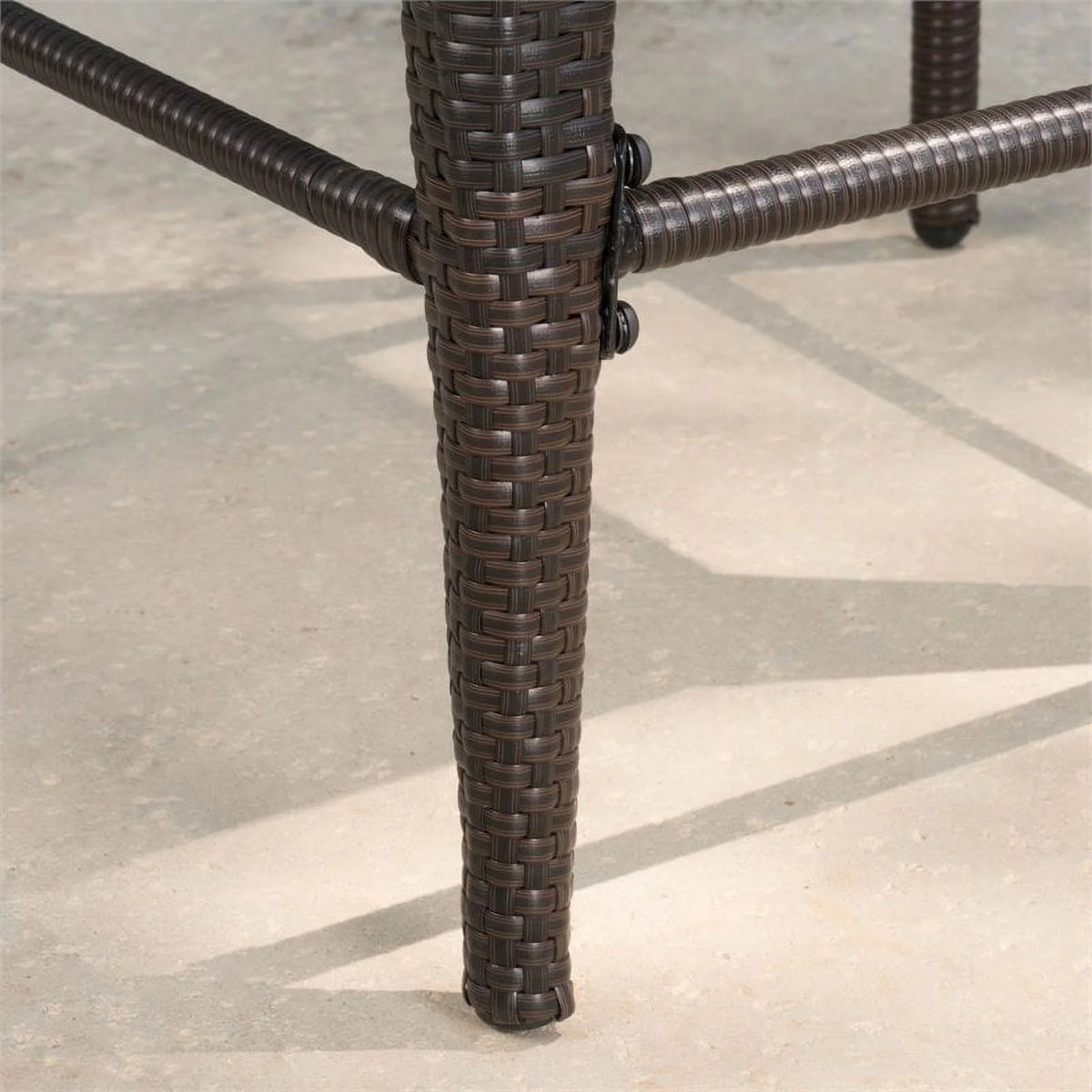 Multi Brown Wicker Barstool Set of 2 G9920